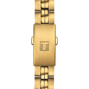 Tissot T Classic PR 100 Lady White Dial Gold Steel Strap Watch for Women - T101.210.33.031.00