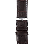 Tissot PR 100 Chronograph Silver Dial Brown Leather Strap Watch for Men - T101.417.16.031.00