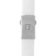 Tissot T Race Lady Chronograph White Dial White Rubber Strap Watch for Women - T048.217.17.017.00