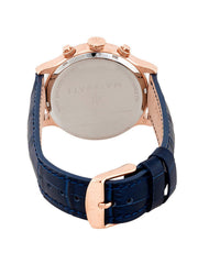 Maserati Epoca Blue Dial Leather Blue Strap Watch For Men - R8871618007