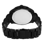 Michael Kors Brecken Chronograph Black Dial Black Steel Strap Watch For Men - MK8858