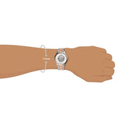 Fossil Neutra Automatic Skeleton White Dial Two Tone Steel Strap Watch for Men - ME3196