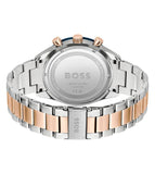Hugo Boss Santiago Chronograph Blue Dial Two Tone Steel Strap Watch for Men - 1513937