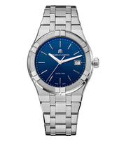 Maurice Lacroix Aikon Date Blue Dial Silver Steel Strap Watch for Men - AI1108-SS002-430-1