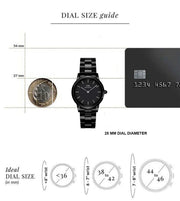 Daniel Wellington Iconic Link Ceramic Black Dial Black Steel Strap Watch For Women - DW00100415