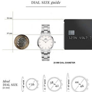 Daniel Wellington Iconic Link White Dial Silver Steel Strap Watch For Women - DW00100207