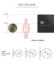 Daniel Wellington Quadro Pressed Mother of Pearl Pink Dial Pink Nylon Strap Watch For Women - DW00100509
