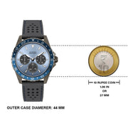 Guess Odyssey Quartz Blue Dial Gunmetal Steel Strap Watch For Men - W1107G5