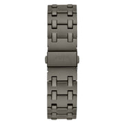 Guess Asset Quartz Red Dial Black Steel Strap Watch For Men - GW0575G5
