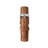 Daniel Wellington Petite Sterling Black Dial Brown Leather Strap Watch For Women - DW00100178
