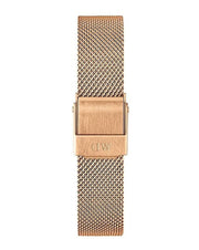 Daniel Wellington Classic Petite Melrose Black Dial Rose Gold Mesh Bracelet Watch For Women - DW00100217