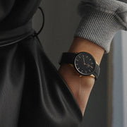 Daniel Wellington Iconic Motion Black Dial Rubber Strap Watch For Women - DW00100426