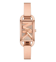 Michael Kors Empire Pavé Analog Rose Gold Dial Rose Gold Steel Strap Watch for Women - MK4858