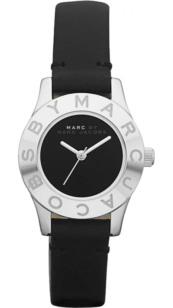Marc Jacobs Blade Black Dial Black Leather Strap Watch for Women - MBM1211