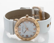 Marc Jacobs Amy White Dial White Leather Strap Watch for Women - MBM1180