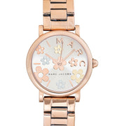 Marc Jacobs Classic White Dial Rose Gold Steel Strap Watch for Women - MJ3582