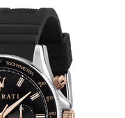 Maserati SFIDA 44mm Black Silicon Chronograph Watch For Men - R8871640002