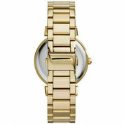 Michael Kors Catlin Black Dial Gold Steel Strap Watch for Women - MK3338