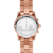 Michael Kors Paris Limited Edition Rose Gold Dial Steel Strap Watch for Women - MK5716