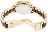 Michael Kors Ritz Chronograph Gold Dial Two Tone Steel Strap Watch for Women - MK6322