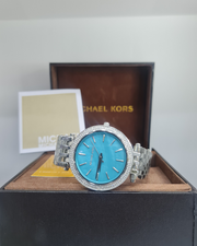 Michael Kors Darci Mother of Pearl Blue  Dial Silver Steel Strap Watch for Women - MK3515