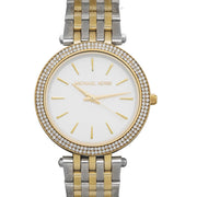 Michael Kors Darci Silver Dial Two Tone Steel Strap Watch for Women - MK3215