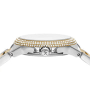 Michael Kors Camille Multifunction Silver Dial Two Tone Steel Strap Watch For Women - MK6982