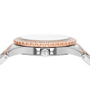 Michael Kors Everest Three Hand Rose Gold Dial Two Tone Steel Strap Watch For Women - MK7402