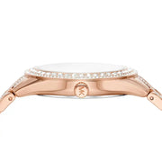 Michael Kors Harlowe Rose Gold Dial Rose Gold Steel Strap Watch For Women - MK4710