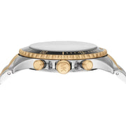 Michael Kors Bayville Chronograph Black Dial Two Tone Steel Strap Watch For Women - MK8872