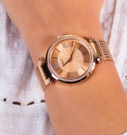 Guess Soho Rose Gold Dial Stainless Steel Watch For Women - W0638L4