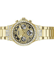 Guess Moonlight Diamonds Gold Dial Gold Steel Strap Watch for Women - GW0320L5