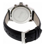 Hugo Boss Jet Chronograph Black Dial Black Leather Strap Watch for Men - 1513279