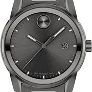 Movado Bold Verso Grey Dial Grey Steel Strap Watch for Men - 3600860