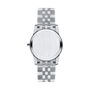 Movado Museum Classic Black Dial Silver Steel Strap Watch For Women - 0606505