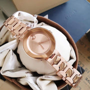 Movado Bold Rose Gold Dial Rose Gold Steel Strap Watch for Women - 3600387