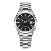 Citizen Tsuyosa Automatic Black Dial Silver Steel Strap Watch For Men - NJ0150-81E