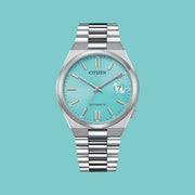 Citizen Tsuyosa Automatic Turquoise Dial Silver Steel Strap Watch For Men - NJ0151-88M