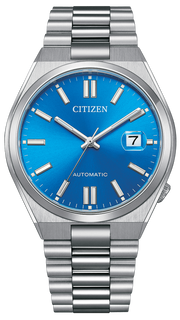 Citizen x Pantone Automatic Blue Dial Silver Steel Strap Watch For Men - NJ0158-89L