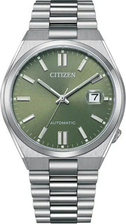 Citizen x Pantone Automatic Peaceful Green Dial Silver Steel Strap Watch For Men - NJ0158-89Z