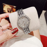 Bulova Crystal Collection Silver Dial Silver Steel Strap Watch for Women - 96L243