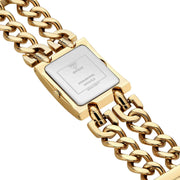 Guess Mod Heavy Metal Gold Dial Gold Steel Strap Watch For Women - W1117L2
