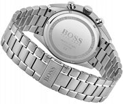 Hugo Boss Champion Chronograph Black Dial Silver Steel Strap Watch for Men - 1513871