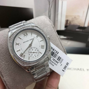 Michael Kors Bryn Quartz Silver Dial Silver Steel Strap Watch For Women - MK6133