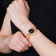 Gucci Horsebit Collection Black Dial Rose Gold Steel Strap Watch For Women - YA139507