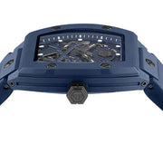 Philipp Plein The SKeleton Blue Dial Blue Silicone Strap Watch for Men  - PWVBA0323