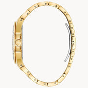 Bulova Crystal Collection Champagne Dial Two Tone Steel Strap Watch for Women - 98B174