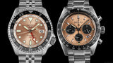 Seiko 5 Sports GMT Thong Sia Limited Edition Brown Dial Silver Steel Strap Watch for Men - SSK043K1