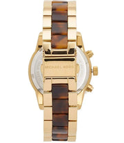 Michael Kors Ritz Chronograph Gold Dial Two Tone Steel Strap Watch for Women - MK6322