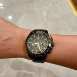Maserati Traguardo Chronograph Black Dial Black Steel Strap Watch For Men - R8873612048